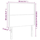 sengegavl med LED-lys 80x5x118/128 cm stof sort