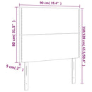sengegavl med LED-lys 90x5x118/128 cm fløjl sort