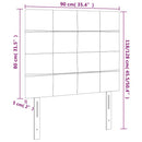 sengegavl med LED-lys 90x5x118/128 cm fløjl mørkegrøn