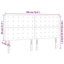 sengegavl med LED-lys 180x5x118/128 cm kunstlæder cappuccino