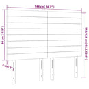 sengegavl med LED-lys 144x5x118/128 cm fløjl mørkegrøn