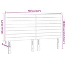 sengegavl med LED-lys 160x5x118/128 cm fløjl lysegrå