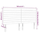sengegavl med LED-lys 160x5x118/128 cm fløjl sort