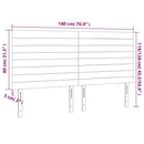 sengegavl med LED-lys 180x5x118/128 cm fløjl lysegrå
