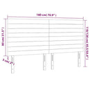 sengegavl med LED-lys 180x5x118/128 cm fløjl mørkegrøn
