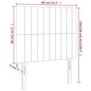 sengegavl med LED-lys 80x5x118/128 cm stof cremefarvet