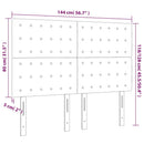 sengegavl med LED-lys 144x5x118/128 cm fløjl mørkegrøn