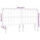 sengegavl med LED-lys 160x5x118/128 cm fløjl mørkegrøn