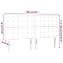 sengegavl med LED-lys 180x5x118/128 cm fløjl mørkegrøn