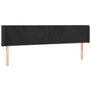 sengegavl med LED-lys 183x16x78/88 cm fløjl sort