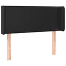 sengegavl med LED-lys 93x16x78/88 cm kunstlæder sort