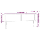 sengegavl med LED-lys 163x16x78/88 cm fløjl lyserød