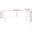 sengegavl med LED-lys 183x16x78/88 cm fløjl mørkegrøn