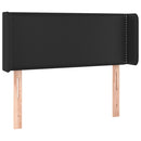 sengegavl med LED-lys 103x16x78/88 cm kunstlæder sort