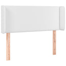 sengegavl med LED-lys 103x16x78/88 cm kunstlæder hvid