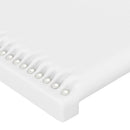 sengegavl med LED-lys 103x16x78/88 cm kunstlæder hvid