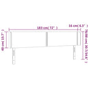 sengegavl med LED-lys 183x16x78/88 cm kunstlæder sort