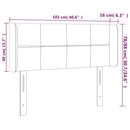 sengegavl med LED-lys 103x16x78/88 cm fløjl mørkegrøn