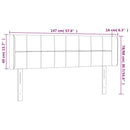 sengegavl med LED-lys 147x16x78/88 cm fløjl sort