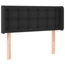 sengegavl med LED-lys 83x16x78/88 cm kunstlæder sort