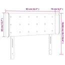 sengegavl med LED-lys 83x16x78/88cm kunstlæder cappuccinofarvet