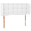 sengegavl med LED-lys 103x16x78/88 cm kunstlæder hvid