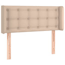 sengegavl med LED-lys 103x16x78/88cm kunstlæder cappuccino