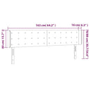 sengegavl med LED-lys 163x16x78/88 cm kunstlæder grå