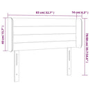 sengegavl med LED-lys 83x16x78/88 cm fløjl Mørkegrøn