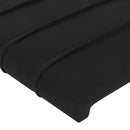 sengegavl med LED-lys 93x16x78/88 cm fløjl sort