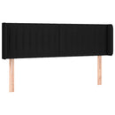 sengegavl med LED-lys 147x16x78/88 cm stof sort