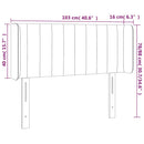 sengegavl med LED-lys 103x16x78/88 cm fløjl mørkegrøn
