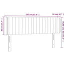sengegavl med LED-lys 147x16x78/88 cm fløjl lyserød