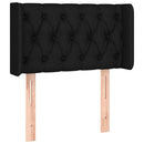 sengegavl med LED-lys 83x16x78/88 cm stof sort