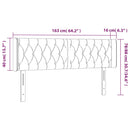 sengegavl med LED-lys 163x16x78/88 cm fløjl lyserød