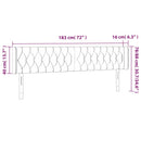 sengegavl med LED-lys 183x16x78/88 cm fløjl lyserød