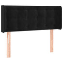 sengegavl med LED-lys 103x16x78/88 cm fløjl sort