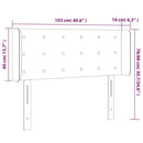 sengegavl med LED-lys 103x16x78/88 cm fløjl mørkegrøn