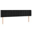 sengegavl med LED-lys 203x16x78/88 cm fløjl sort