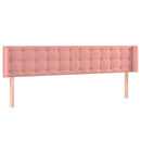 sengegavl med LED-lys 203x16x78/88 cm fløjl lyserød