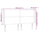 sengegavl med LED-lys 183x16x118/128 cm kunstlæder hvid
