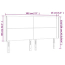 sengegavl med LED-lys 183x16x118/128 cm kunstlæder cremefarvet
