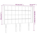 sengegavl med LED-lys 147x16x118/128 cm fløjl mørkegrøn