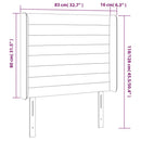 sengegavl med LED-lys 83x16x118/128 cm fløjl sort