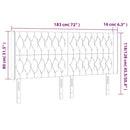 sengegavl med LED-lys 183x16x118/128 cm fløjl mørkegrøn