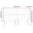 sengegavl med LED-lys 183x16x118/128 cm fløjl mørkegrøn