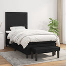 kontinentalseng med madras 100x200 cm stof sort