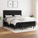 kontinentalseng med madras 180x200 cm stof sort