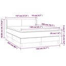 kontinentalseng med madras 140x200 cm stof mørkebrun