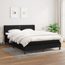 kontinentalseng med madras 140x190 cm stof sort
